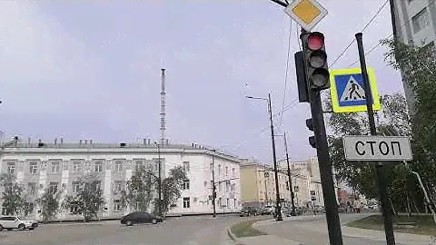 Автопоездка по дорогам улиц в Якутске. 13 июля 2023 года.